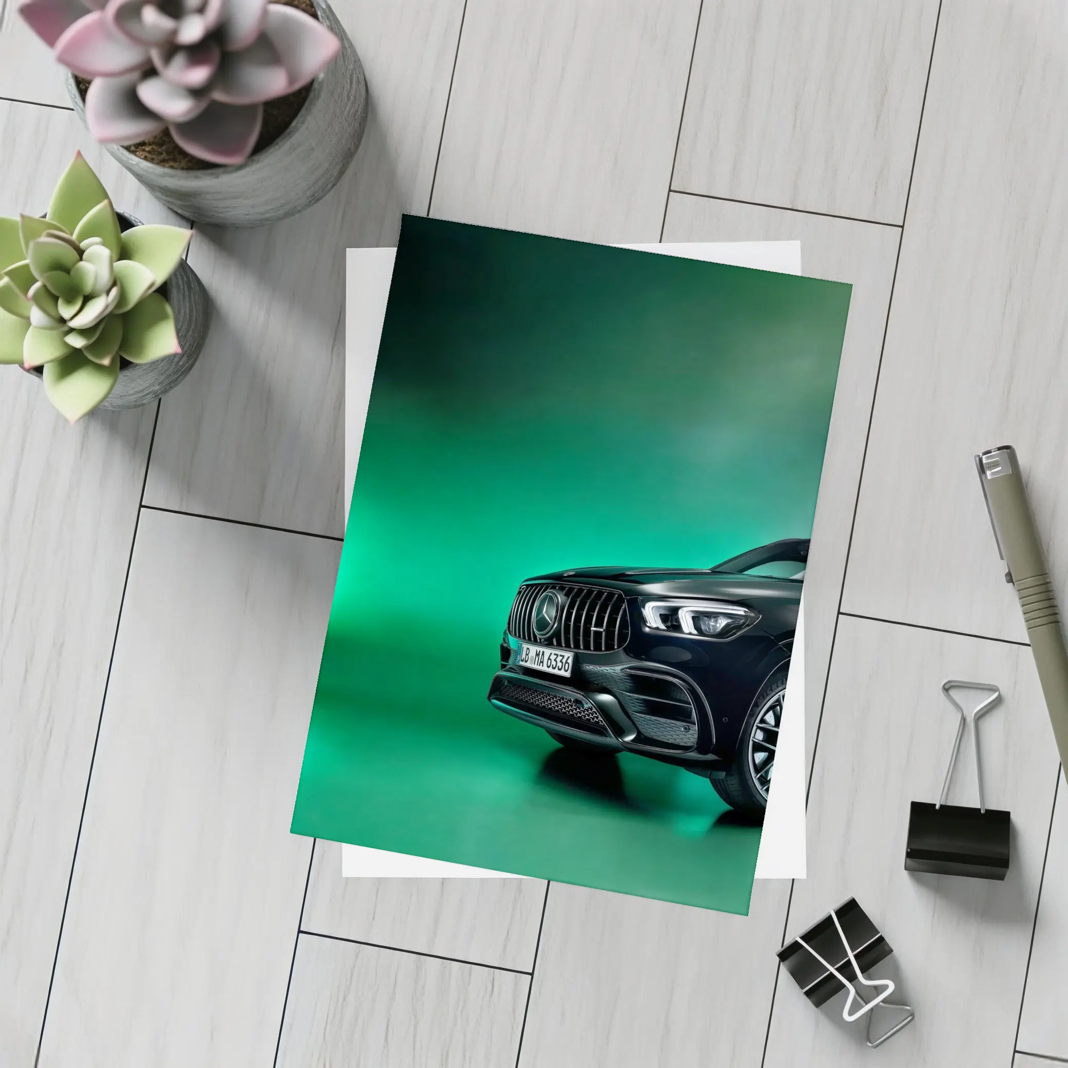 Mercedes AMG GLE Black Green Studio – Postcards